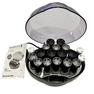 Remington H-2040 Ionic Protective Hot Rollers Set With 20 Velvet Rollers Clips &
